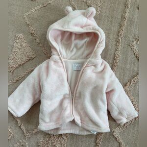 Adorable fuzzy Pink Baby Jacket with Ears